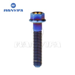 Wanyifa Titanium Bolts M5/M6x10 15 20 25 30 35 40 45 50 55 60 65 70 75 80 90 100mm Small Hex Head Flange Screw for Motorcycle
