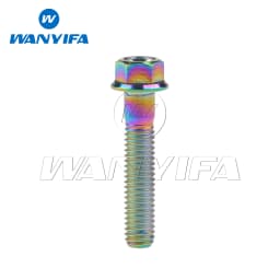 Wanyifa Titanium Bolts M5/M6x10 15 20 25 30 35 40 45 50 55 60 65 70 75 80 90 100mm Small Hex Head Flange Screw for Motorcycle