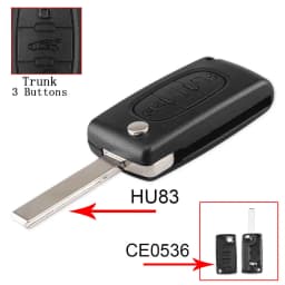 KEYYOU Remote Key Case for Peugeot 207 307 308 407 607 807 For Citroen C2 C3 C4 C5 C6 Flip Folding Car Key Shell 2/3/4 Buttons