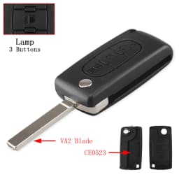 KEYYOU Remote Key Case for Peugeot 207 307 308 407 607 807 For Citroen C2 C3 C4 C5 C6 Flip Folding Car Key Shell 2/3/4 Buttons
