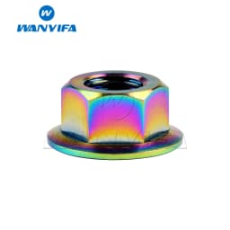 Wanyifa Titanium Nut M5 M6 M8 M10 M12 M14 M16 Flange Nuts for Bicycle Motorcycle Car