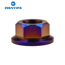 Wanyifa Titanium Nut M5 M6 M8 M10 M12 M14 M16 Flange Nuts for Bicycle Motorcycle Car