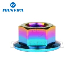 Wanyifa Titanium Nut M5 M6 M8 M10 M12 M14 M16 Flange Nuts for Bicycle Motorcycle Car