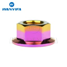 Wanyifa Titanium Nut M5 M6 M8 M10 M12 M14 M16 Flange Nuts for Bicycle Motorcycle Car