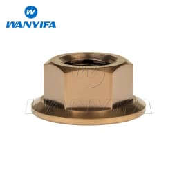 Wanyifa Titanium Nut M5 M6 M8 M10 M12 M14 M16 Flange Nuts for Bicycle Motorcycle Car