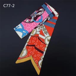 Spring Design Leopard Skinny Scarf Women Luxury Brand Horse Bag Scarves Hair Neck Silk Scarf For Ladies Foulard Headband