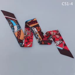 Spring Design Leopard Skinny Scarf Women Luxury Brand Horse Bag Scarves Hair Neck Silk Scarf For Ladies Foulard Headband