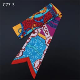 Spring Design Leopard Skinny Scarf Women Luxury Brand Horse Bag Scarves Hair Neck Silk Scarf For Ladies Foulard Headband