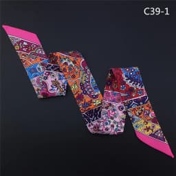 Spring Design Leopard Skinny Scarf Women Luxury Brand Horse Bag Scarves Hair Neck Silk Scarf For Ladies Foulard Headband