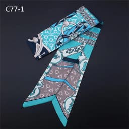 Spring Design Leopard Skinny Scarf Women Luxury Brand Horse Bag Scarves Hair Neck Silk Scarf For Ladies Foulard Headband