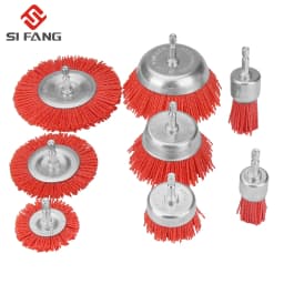 Nylon Cup Brush Abrasive Wire Wheel Brush for Drill Rotary Tool Wood Polishing Deburring Cleaning Cleaning Furniture 1/4" Shank