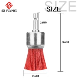 Nylon Cup Brush Abrasive Wire Wheel Brush for Drill Rotary Tool Wood Polishing Deburring Cleaning Cleaning Furniture 1/4" Shank