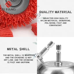 Nylon Cup Brush Abrasive Wire Wheel Brush for Drill Rotary Tool Wood Polishing Deburring Cleaning Cleaning Furniture 1/4" Shank