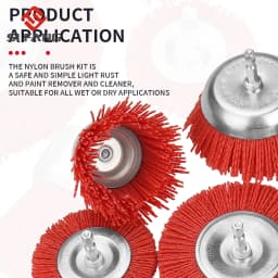 Nylon Cup Brush Abrasive Wire Wheel Brush for Drill Rotary Tool Wood Polishing Deburring Cleaning Cleaning Furniture 1/4" Shank