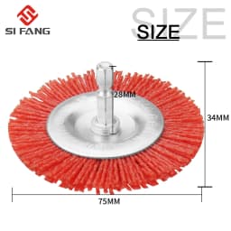 Nylon Cup Brush Abrasive Wire Wheel Brush for Drill Rotary Tool Wood Polishing Deburring Cleaning Cleaning Furniture 1/4" Shank