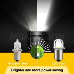 Ruiandsion P13.5S LED Bulb 6V 12V 24V Mini LED Indicator Light for Flashlight Work Light Motorcycle Instrument Lamp 3000K/6000K