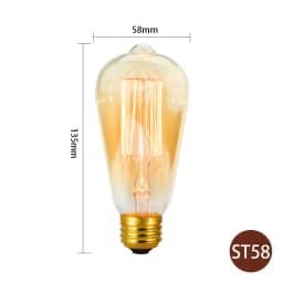 Retro Edison Light Bulb E27 220V 40W A19 A60 T10 T45 T185 ST64 G80 G95 Filament Vintage Ampoule Incandescent Bulb Edison Lamp
