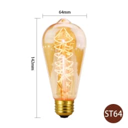 Retro Edison Light Bulb E27 220V 40W A19 A60 T10 T45 T185 ST64 G80 G95 Filament Vintage Ampoule Incandescent Bulb Edison Lamp