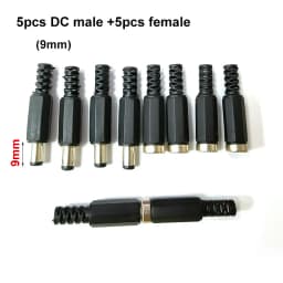 5pcs 10pcs DC female male Power Plug 5.5mm x 2.1mm Male Female Jack Socket Adapter Connectors Set For DIY Projects Connector