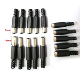 5pcs 10pcs DC female male Power Plug 5.5mm x 2.1mm Male Female Jack Socket Adapter Connectors Set For DIY Projects Connector