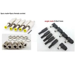 5pcs 10pcs DC female male Power Plug 5.5mm x 2.1mm Male Female Jack Socket Adapter Connectors Set For DIY Projects Connector