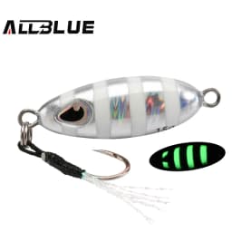 ALLBLUE Slow Drop 7G 10G 15G Micro Cast Metal Jig Shore Casting Jigging Spoon Saltwater Fishing Lure Artificial Bait Tackle