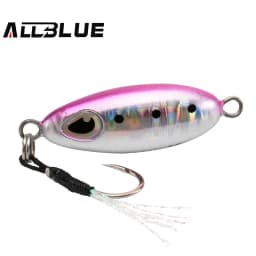 ALLBLUE Slow Drop 7G 10G 15G Micro Cast Metal Jig Shore Casting Jigging Spoon Saltwater Fishing Lure Artificial Bait Tackle