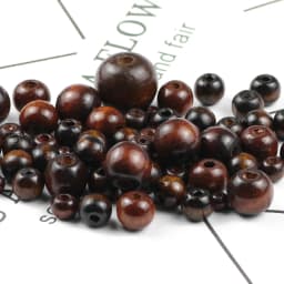 WLYeeS 5 to 20mm Brown Wooden Spacer Beads Natural Wood Loose Bead For Jewelry Bracelet Necklace Handmade DIY Ball accessories