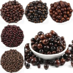 WLYeeS 5 to 20mm Brown Wooden Spacer Beads Natural Wood Loose Bead For Jewelry Bracelet Necklace Handmade DIY Ball accessories