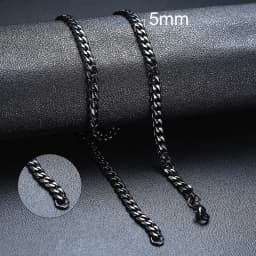 Vnox Cuban Chain Necklace for Men Women,Basic Punk Stainless Steel Curb Link Chain Chokers,Vintage Gold Color Solid Metal Collar