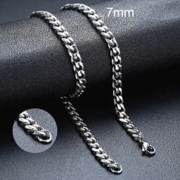 Vnox Cuban Chain Necklace for Men Women,Basic Punk Stainless Steel Curb Link Chain Chokers,Vintage Gold Color Solid Metal Collar