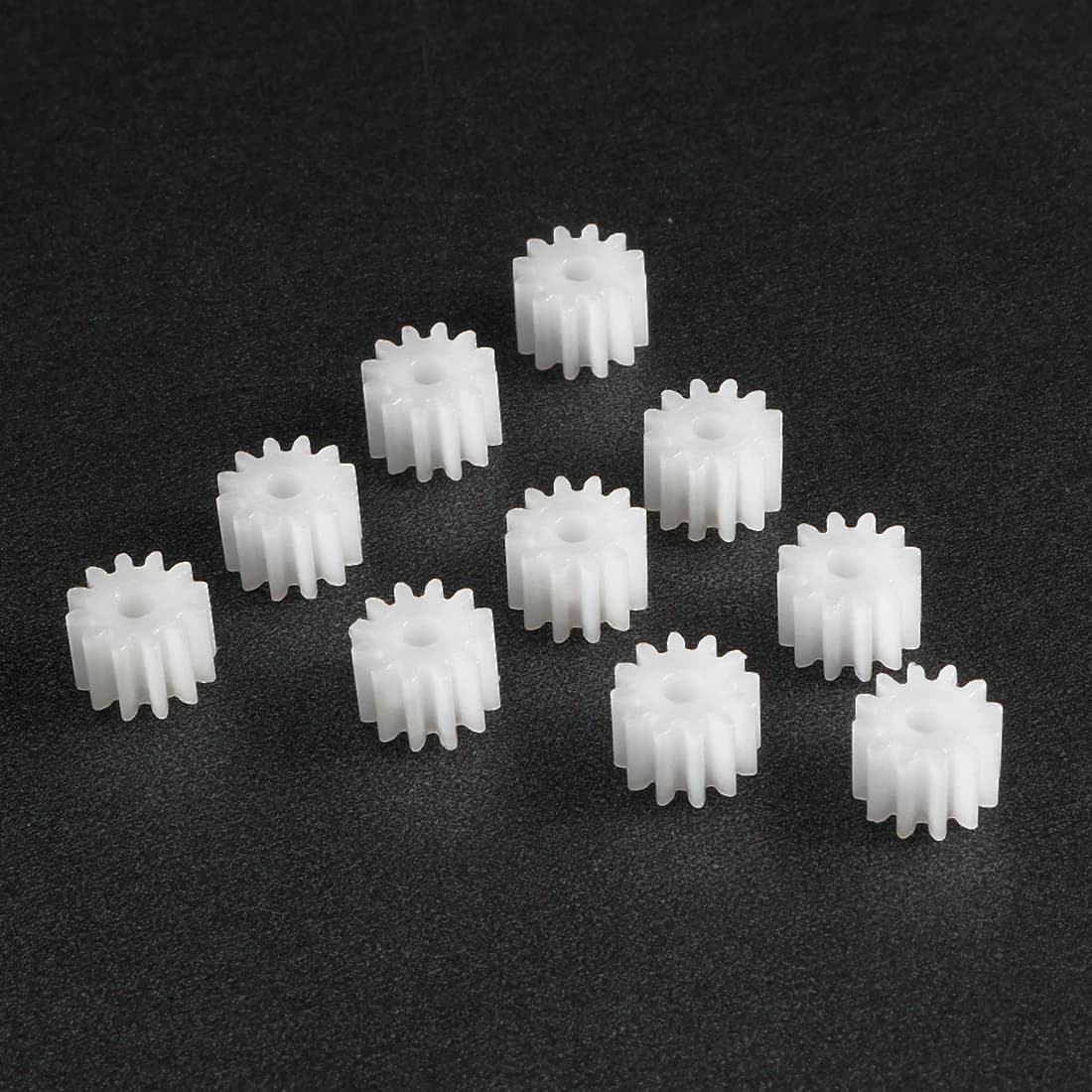 Uxcell 10Pcs 8/10/12/16 Teeth 082/102/122/162A 2mm Hole Diameter Plastic Shaft Gear Toy Accessories for DIY Car Robot Motor
