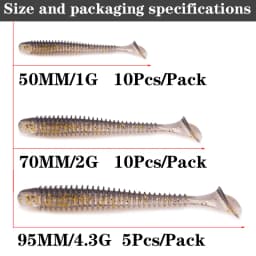 WDAIREN Pesca Jig Wobblers Worm Soft Lures 5cm 7cm 9cm Double Color Artificial Silicone Bait Bass Isca Swimbaits Fishing Tackle