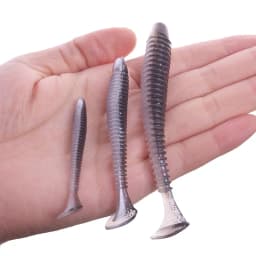 WDAIREN Pesca Jig Wobblers Worm Soft Lures 5cm 7cm 9cm Double Color Artificial Silicone Bait Bass Isca Swimbaits Fishing Tackle