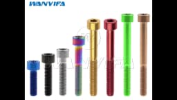 Wanyifa Titanium Bolt M5 X 10 12 16 18 20 23 25 30 35 40 45 50 55 60mm Screw for Bike MTB / Road Bicycle Seatpost Headset Brake