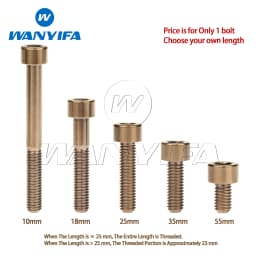 Wanyifa Titanium Bolt M5 X 10 12 16 18 20 23 25 30 35 40 45 50 55 60mm Screw for Bike MTB / Road Bicycle Seatpost Headset Brake