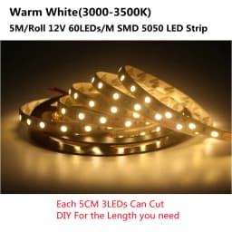 PIR Motion Sensor Stair LED Strip 12V SMD 5050 White / Warm White Lamp Tape Light 32 Ways Staircase Controller Step LED Ribbon