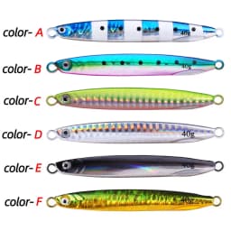 6pcs/lot Super Slim Long Metal Casting Jig Fishing Lures 7G 10G 14G 17G 21G 30G 40G Shore Cast Jigging Spoon Fishing Lure Tackle