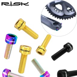 RISK 2pcs M6x18mm Bicycle Crank Arm Fixing Bolts Mountain Road Bike Titanium Disc Brake Caliper Fixed Screws MTB Crank Screws