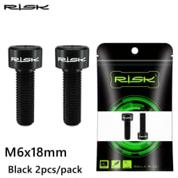 RISK 2pcs M6x18mm Bicycle Crank Arm Fixing Bolts Mountain Road Bike Titanium Disc Brake Caliper Fixed Screws MTB Crank Screws