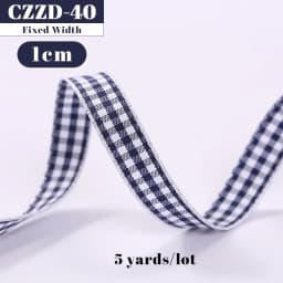 5 Yards Checked Polyester Ribbon 3/8 Inch Plaid Tartan Fabric Craft Ribbon,for Hair Accessories Craft Wrapping Party Decorations