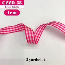 5 Yards Checked Polyester Ribbon 3/8 Inch Plaid Tartan Fabric Craft Ribbon,for Hair Accessories Craft Wrapping Party Decorations