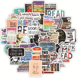 10/30/50/100pcs Reading Book English Stickers Laptop Bicycle Guitar Skateboard Sticker DIY Graffiti Waterproof stickers