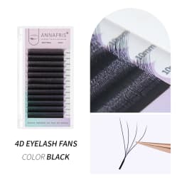 ANNAFRIS 4D-W Shaped Eyelash Extension Premade Fans W Volume Lashes