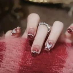 24Pcs Ballerina False Nails with Jelly Glue Short Nail Beauty Tool Press on Fake Nails Full Cover Artificial Nails Tips Manicure