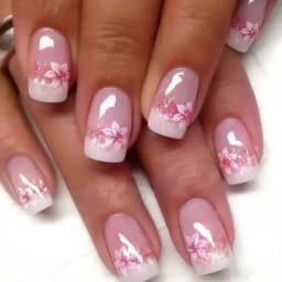 24Pcs Ballerina False Nails with Jelly Glue Short Nail Beauty Tool Press on Fake Nails Full Cover Artificial Nails Tips Manicure