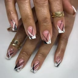 24Pcs Ballerina False Nails with Jelly Glue Short Nail Beauty Tool Press on Fake Nails Full Cover Artificial Nails Tips Manicure