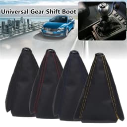 New 16mm Universal Car Gear Shift Collars PU Leather Carbon Fiber Auto Car Manual Stick Shifter Knob Gear Shift Boot Cover