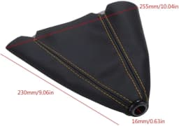 New 16mm Universal Car Gear Shift Collars PU Leather Carbon Fiber Auto Car Manual Stick Shifter Knob Gear Shift Boot Cover