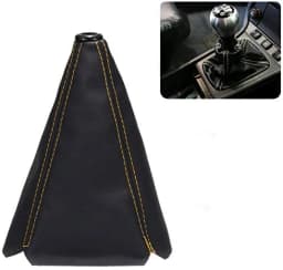 New 16mm Universal Car Gear Shift Collars PU Leather Carbon Fiber Auto Car Manual Stick Shifter Knob Gear Shift Boot Cover